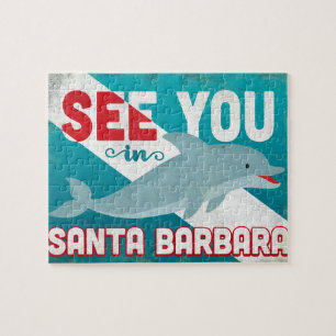 Santa Barbara delfin - Retro vintage resor Pussel