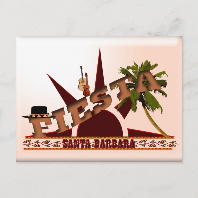 Santa Barbara Fiesta Vykort (Framsida)