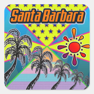 Santa Barbara Freedom Sticker Fyrkantigt Klistermärke