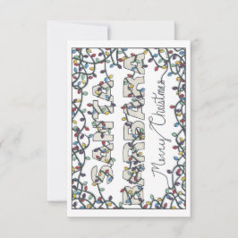 Santa Barbara jul Ljus Tack Kort