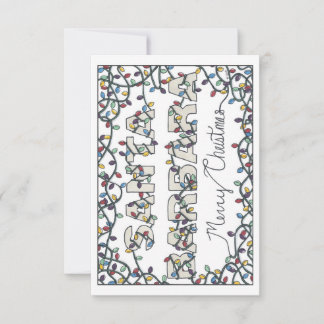 Santa Barbara jul Ljus Tack Kort