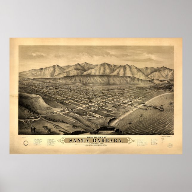 Santa Barbara, Kalifornien (1877) Poster (Framsidan)