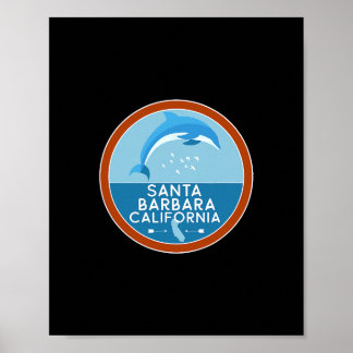 Santa Barbara Kalifornien Delfin Ca Semesterpresen Poster
