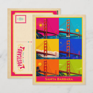 Santa Barbara Kalifornien Golden Gate Bridge Vykort
