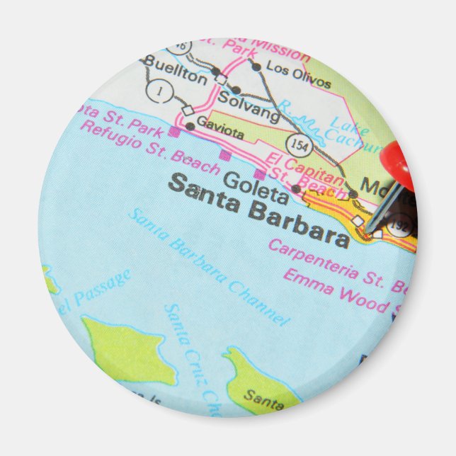 Santa Barbara, Kalifornien Magnet (Framsidan)