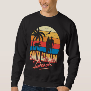 Santa Barbara Kalifornien Strand Surfing Surf Somm Lång Ärmad Tröja