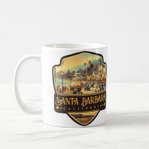 Santa Barbara, Kalifornien   Vintage Kaffemugg