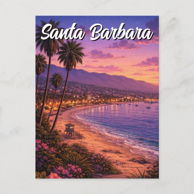 Santa Barbara Kalifornien Vykort (Framsida)