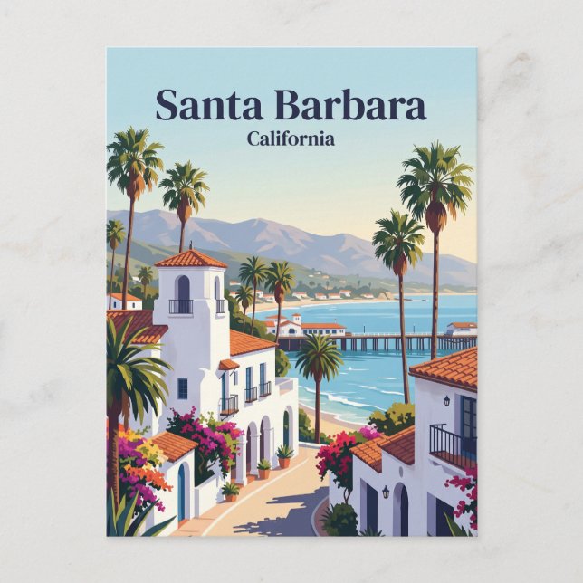 Santa Barbara, Kalifornien Vykort (Framsida)