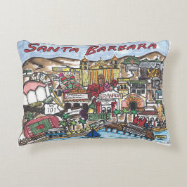 Santa Barbara Karta accent Pillow Prydnadskudde
