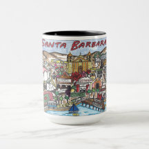 Santa Barbara Karta Coffee Mugg
