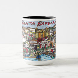 Santa Barbara Karta Coffee Mugg
