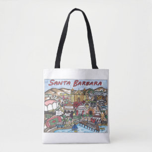 Santa Barbara Karta Tote Bag Tygkasse