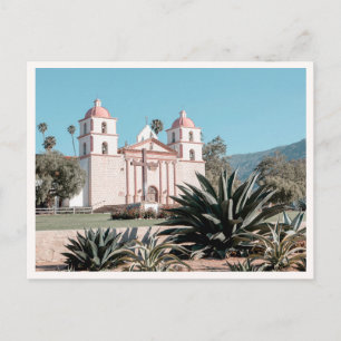 Santa Barbara Mission Kalifornien Retro Vykort