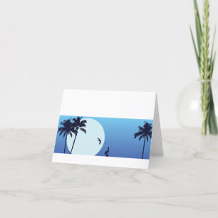 Santa Barbara Moonriseanpassade Notecard Kort