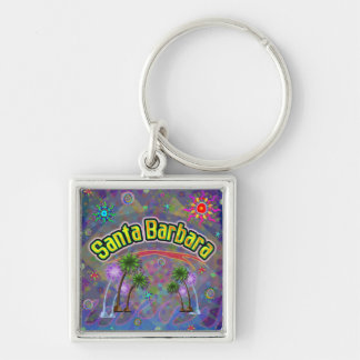 Santa Barbara Noble Voyage Keychain Fyrkantig Silverfärgad Nyckelring