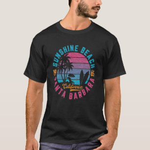 Santa Barbara Retro Sunset Vintage T Shirt