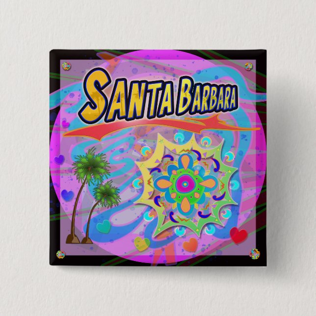 Santa Barbara sann progressknapp Knapp (Framsida)