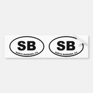 Santa Barbara SB Bildekal