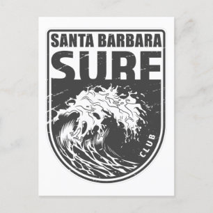 Santa Barbara Surfa Klubb California Emblem Vykort