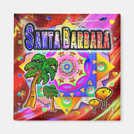Santa Barbara Tropical Friends Magnet