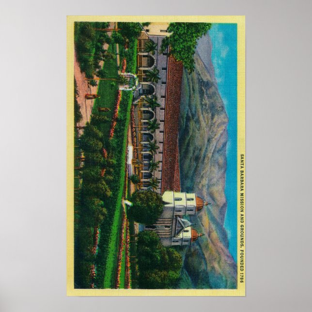 Santa Barbara Uppdrag och Grounds Poster (Framsidan)