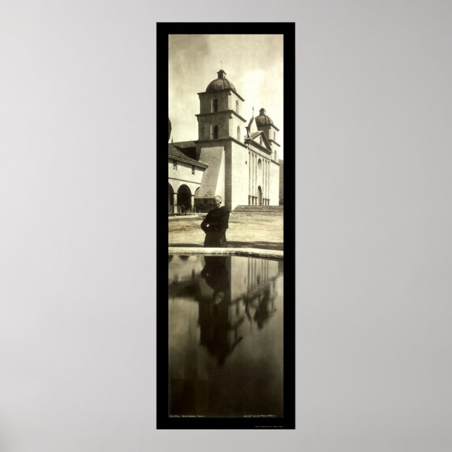 Santa Barbara Uppdrag Photo 1908 Poster (Framsidan)