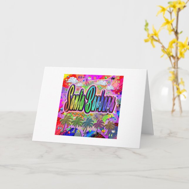 Santa Barbara Vista Express Välkomstkort Kort (Gul blomma)