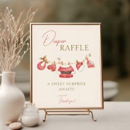 Santa Barnkläders Boy Baby Shower Raffle Poster