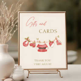 Santa Barnkläders Boy Shower Gifts and Cards Poster