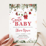 Santa Barnkläders Vinter-juljuskussen Inbjudningar<br><div class="desc">Välkomna din lilla med vår hjärtliga inbjudan till jul Baby Shower Printable. Anpassa för att  glädjen med dina kära! BS970</div>