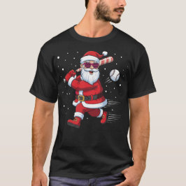 Santa Baseball Jul Roliga Pyjamas Xmas Män T Shirt