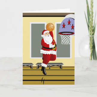 Santa Basketball Helgkort