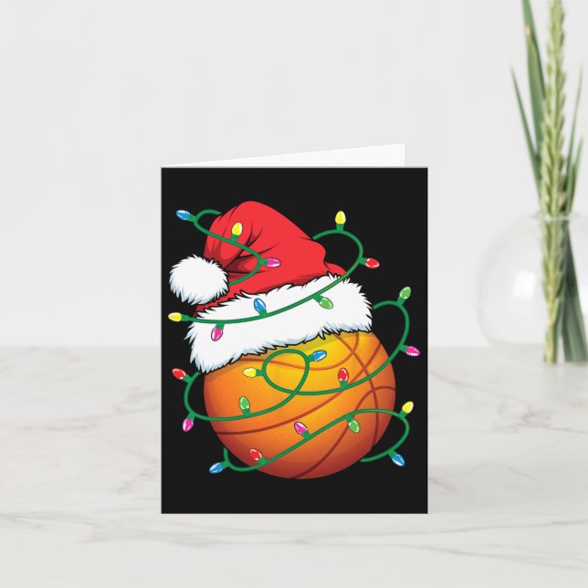 Santa Basketball Sports Boll Manar Boys jul Xm Kort (Framsida)