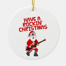 Santa Bass Guitar Bassistance jul Ornament