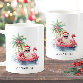 Santa Beach jul Kaffemugg
