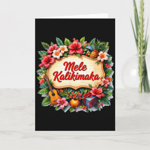 Santa Beach Mele Kalikimaka Hawaiian Tail Party Kort