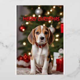 Santa Beagle Cute Hund God jul