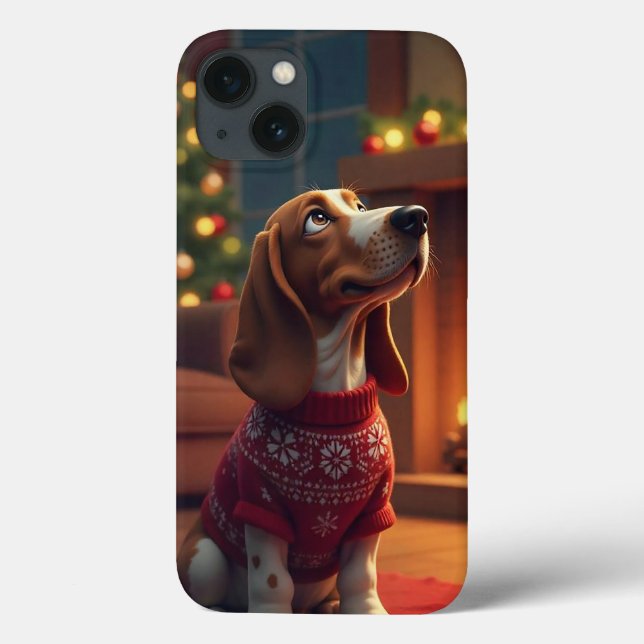 🎄 Santa Beagle Holiday Cheer ✨ Söt Jul Hund (Baksida)