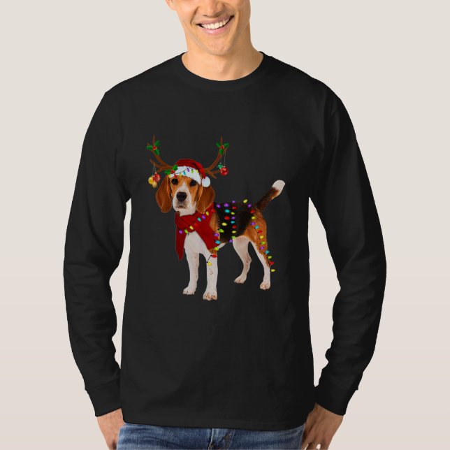 Santa Beagle rener Light God jul Beagle Pappa T Shirt (Framsida)