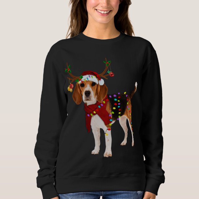 Santa Beagle rener Light jul T Shirt (Framsida)