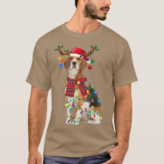 Santa Beagle rener Light jul T Shirt