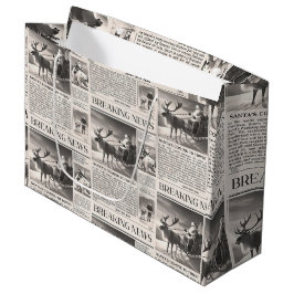 Santa Bear Breaking News Newspaper Christmas Deer
