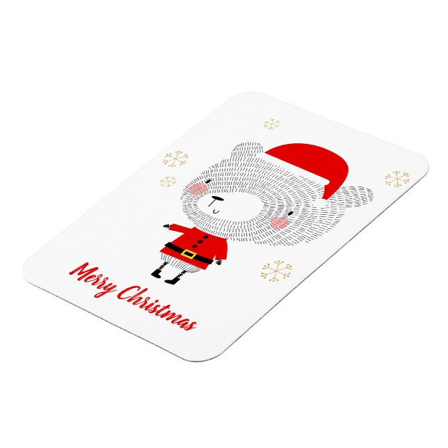 Santa Bear Doodles Magnet (Vänstra Sidan)