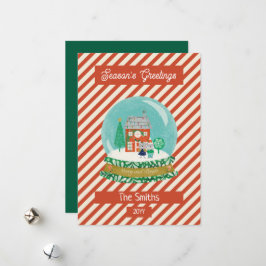 Santa Bear God jul Snö Julkort