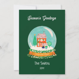 Santa Bear God jul Snö Julkort