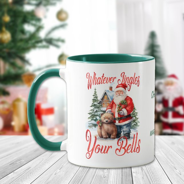 Santa Bear Jingle Din Klockor-jul Mugg (Skapare uppladdad)