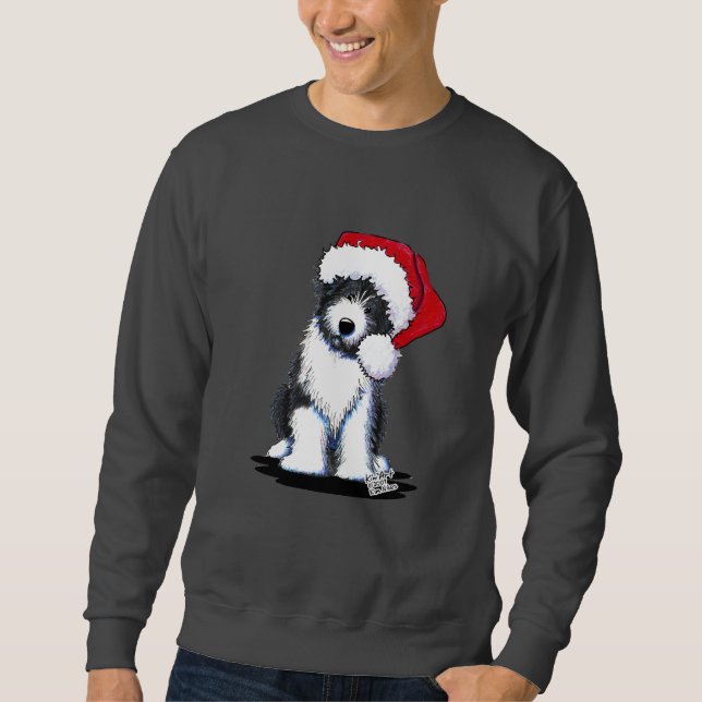 Santa Bearded Collie Apparel Sweatshirt (Framsida)