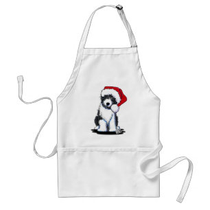 Santa Bearded Collie Hund Cards & presentfts Förkläde