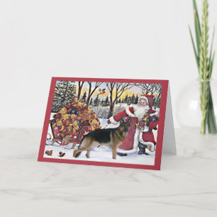 Santa Bears, tyska shepherd-julkort Helgkort